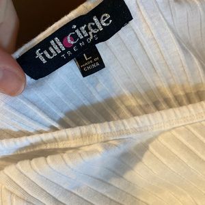 False Button White T-Shirt